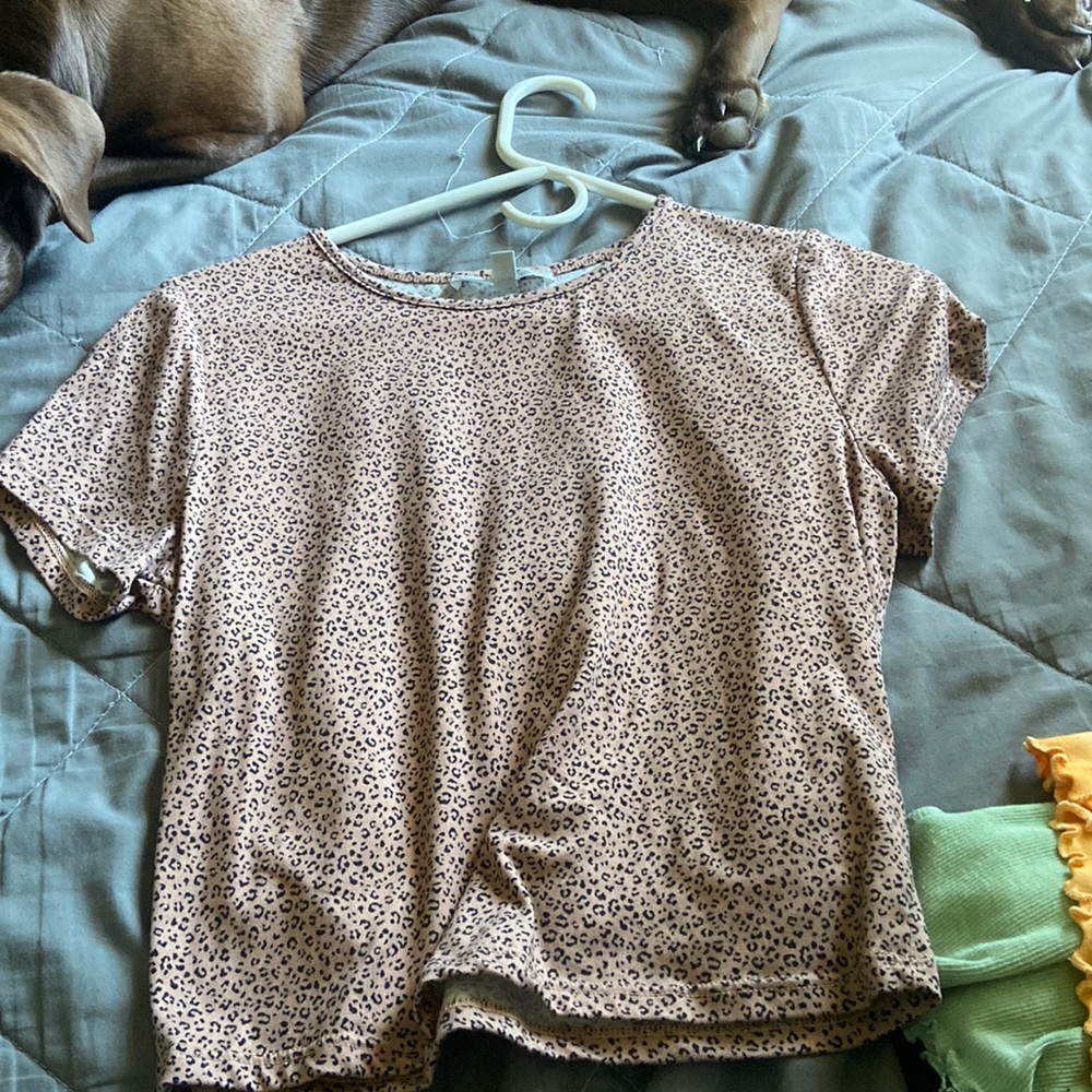 cheetah print crop top
